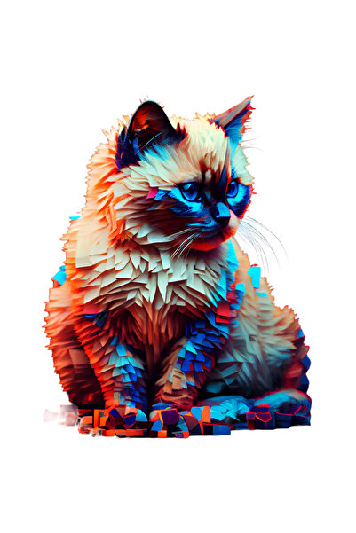 StoryGift Romania Sticker Adeziv 90CM Cu Pisica, Abstract, Lumina Neon, Felin...