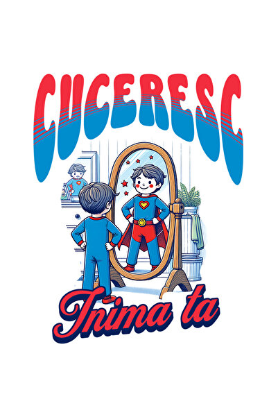 StoryGift Romania Sticker Autocolant 70CM Adeziv cuceresc inima ta, copil indragostit, iubire super erou desene