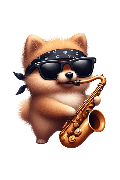 StoryGift Romania Sticker Autocolant 70CM cu un catel blanos care canta la sa...