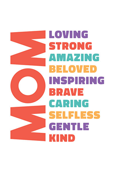 StoryGift Romania Sticker Eticheta 40CM Mame Cu Mesajul in Engleza Loving, St...