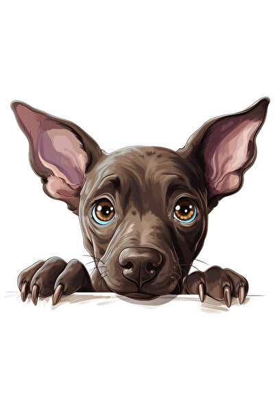 StoryGift Romania Sticker Autocolant 70CM cu un catelus tristut, ilustratie, ...