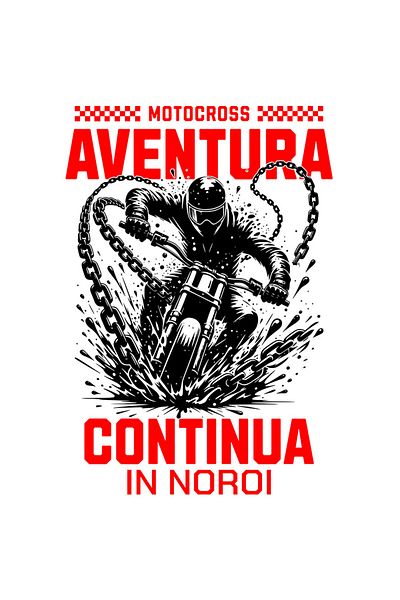 StoryGift Romania Sticker Eticheta 40CM cu Barbat Pe Motor Viteza Noroi Lanturi Aventura Pasiune Motocicleta cu
