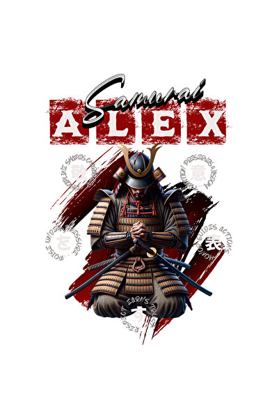 StoryGift Romania Sticker Eticheta 40CM cu Samurai Ninja cultura Chinezeasca armura Rugaciune Text Samurai Alex