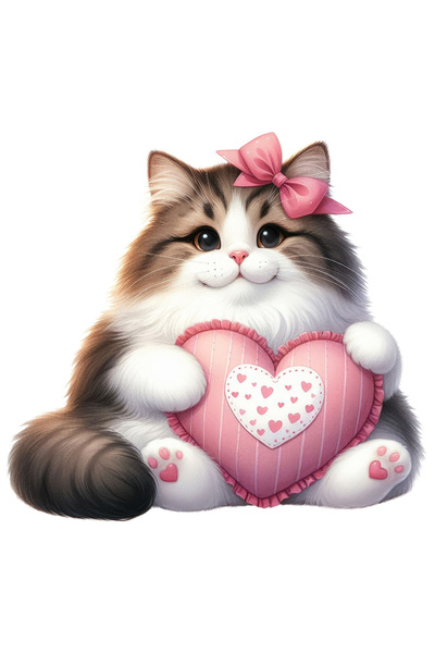 StoryGift Romania Sticker Autocolant 70CM cu o pisica grasuta, ilustratie, in...