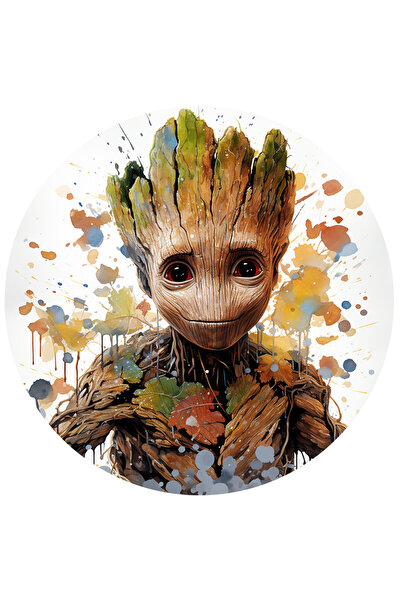 StoryGift Romania Sticker Autocolant 70CM Cu Groot, Personaj, Marvel, Frunze, Toamna, Pete De Vopsea, cu Margin