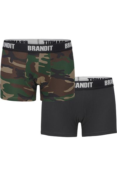 Brandit Herren Boxershorts Logo 2er Pack