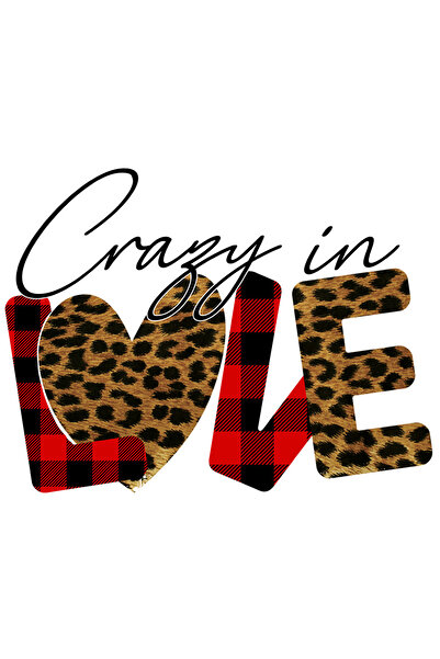 StoryGift Romania Sticker Autocolant 70CM cu litere de diverse culori cu mesajul "Crazy in Love", nebunie, iubir