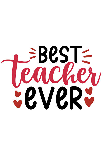 StoryGift Romania Sticker Adeziv 90CM Cu Text In Engleza Best Teacher Ever, C...