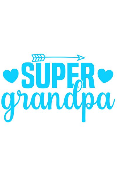 StoryGift Romania Sticker Eticheta 40CM Exterior cu inimioare pentru un bunic apreciat si bun cu mesajul "Super