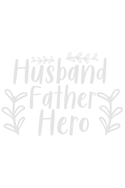 StoryGift Romania Sticker Exterior cu textul "Husband, father, hero" - sot tata erou grija , Vinyl Alb, 30 c