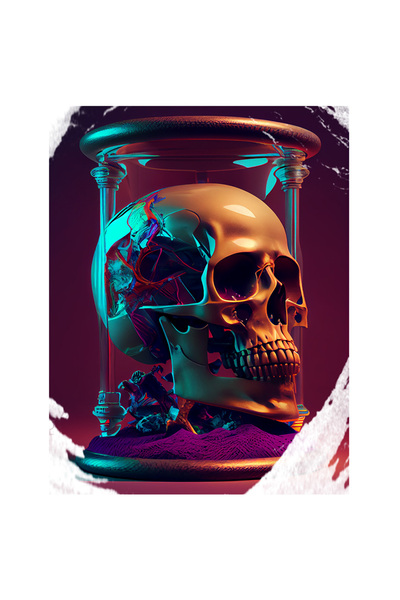 StoryGift Romania Sticker Autocolant 70CM Cu Craniu de Om Mort Regal, Intr-un...