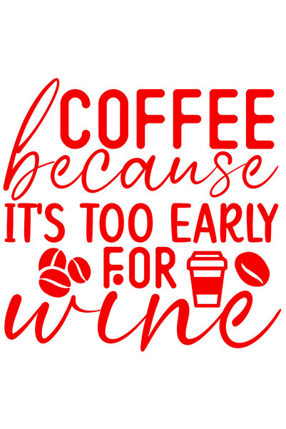 StoryGift Romania Sticker Eticheta 40CM Exterior cu textul "Cafea, pentru ca ...