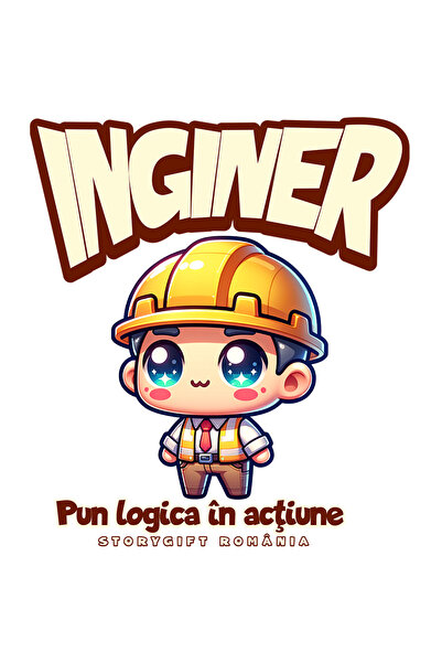 StoryGift Romania Sticker Autocolant 70CM Adeziv Inginer Pun logica în actiun...