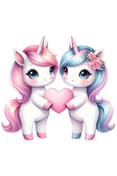 StoryGift Romania Sticker Label 50CM with a dancing unicorn, illustration, ballet dress, cheerful, flower