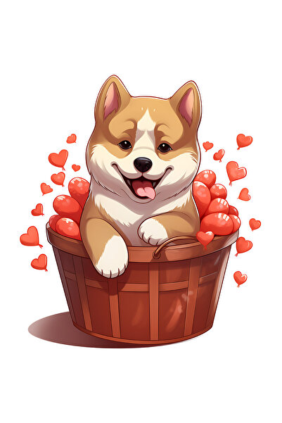 StoryGift Romania Sticker Autocolant 70CM cu un catel vesel care sta intr-un ...