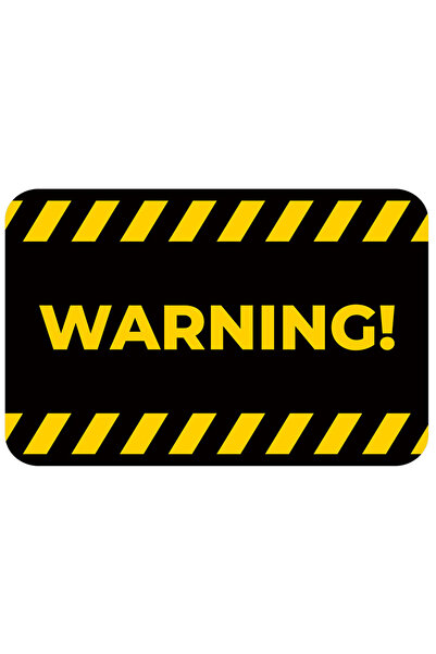 StoryGift Romania Sticker Eticheta 50CM Cu Mesaj In Engleza Warning, Atention...