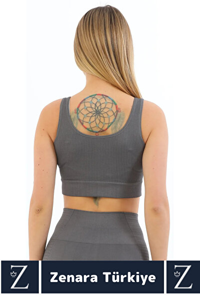 Zenara High Quality Breast Gathering Anti-Sagging Everyday Sports Use Thick Strap Crop Bustier