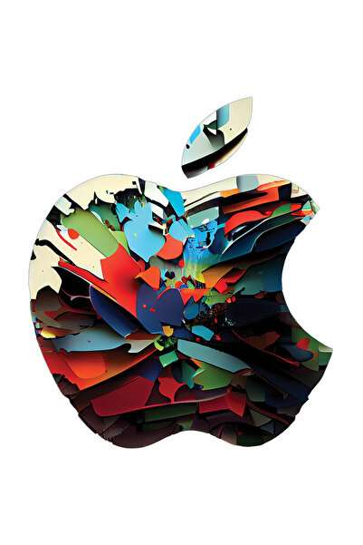 StoryGift Romania Sticker Adeziv 90CM Cu Logo Apple, Haos, Mar Culori, Urma D...