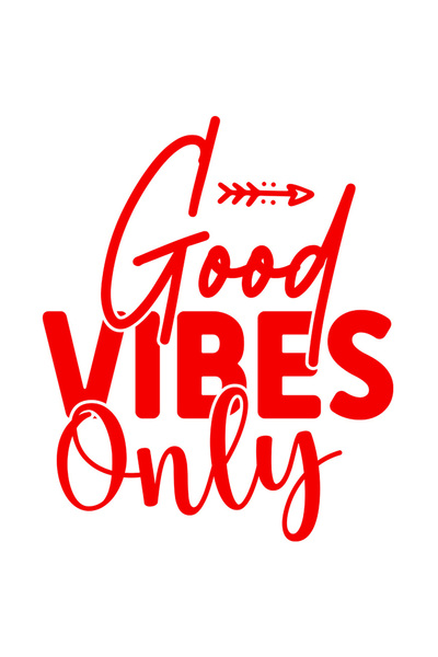 StoryGift Romania Sticker Adeziv 90CM Exterior cu textul in limba engleza "Good vibes only" - doar vibratii/simt