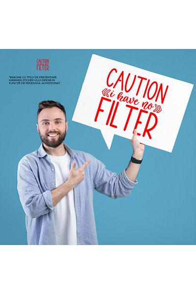 StoryGift Romania Sticker Adeziv 90CM Exterior pentru femeile care apar fara filtru de pe Instagram , Vinyl Rosu