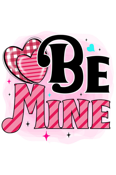 StoryGift Romania Sticker Autocolant 70CM cu mesajul "Be mine", inimi, Valent...