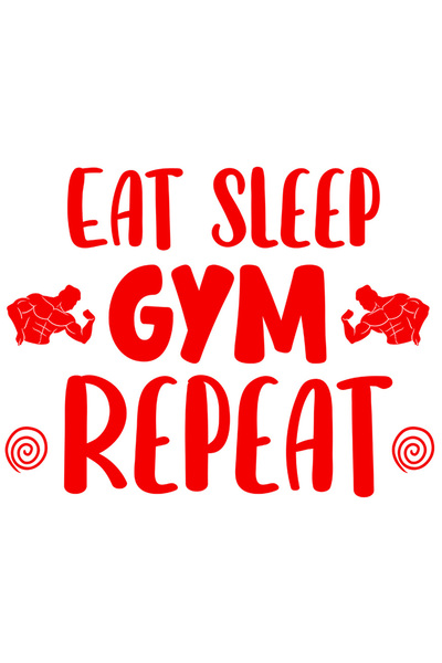 StoryGift Romania Sticker Autocolant 70CM Exterior cu textul "Eat sleep, gym,...