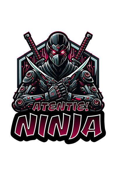 StoryGift Romania Sticker Autocolant 70CM Adeziv atentie ninja, jocuri videa,...