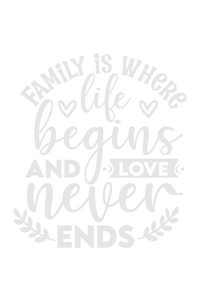 StoryGift Romania Sticker Eticheta 50CM Exterior cu inimioare pentru familiile in care iubirea nu se termina nic