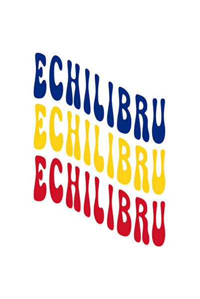 StoryGift Romania Sticker Eticheta 40CM Cuvantul Echilibru, in Culorile Steag...