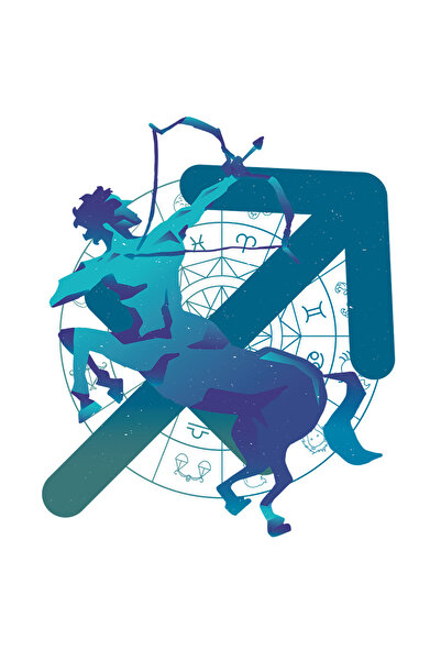 StoryGift Romania Sticker Eticheta 50CM Cu Semn Zodie Sagetator, Centaur, Sag...