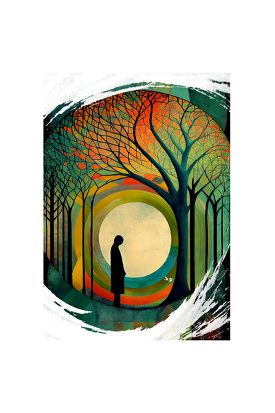 StoryGift Romania Sticker Autocolant 70CM Cu Pictura Silueta In Apus De Soare...