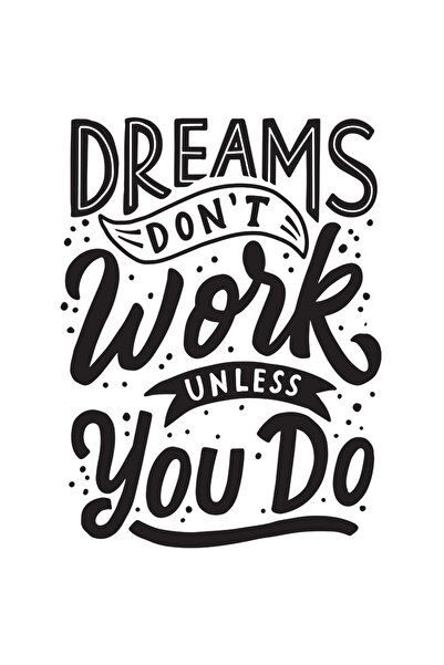 StoryGift Romania Sticker Eticheta 40CM Cu Mesaj Motivational Dreams Don't Wo...