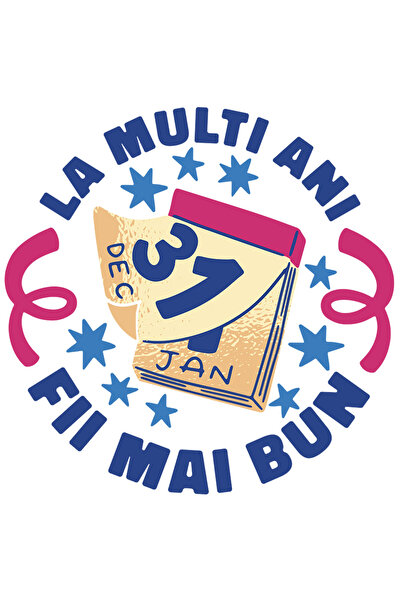 StoryGift Romania Sticker Autocolant 70CM Cu Mesaj La Multi Ani Fii Bun, Revelion, Nou Inceput, Traditii, Anul N