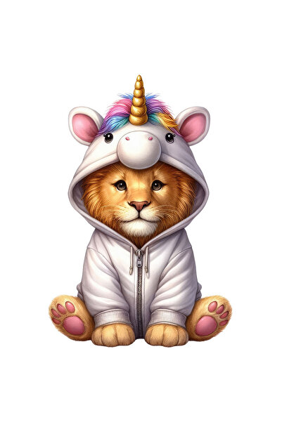 StoryGift Romania Sticker Autocolant 70CM cu un pui de leu costumat intr-un u...