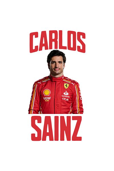 StoryGift Romania Sticker Eticheta 40CM Adeziv Carlos Sainz cursa profesionista formula 1 viteza cu Margini Albe