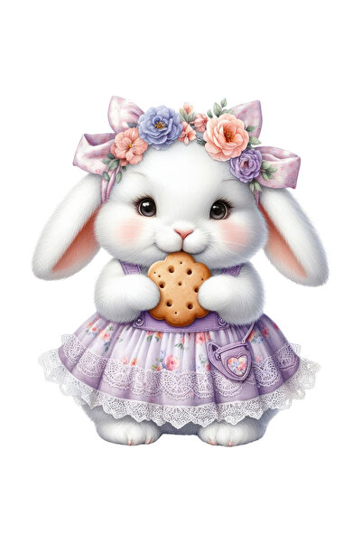 StoryGift Romania Sticker Autocolant 70CM cu o iepuroaica vesela care vrea sa...