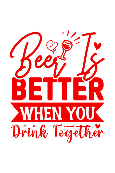StoryGift Romania Sticker Autocolant 30CM Exterior cu mesajul "Beer is better when you drink together" - berea e