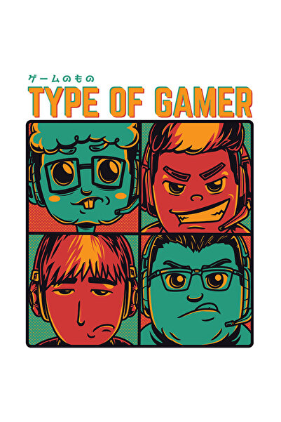 StoryGift Romania Sticker Cu Portret Umane Stil Benzi Desenate Jucatori De Jocuri Video, Text Engleza Type O