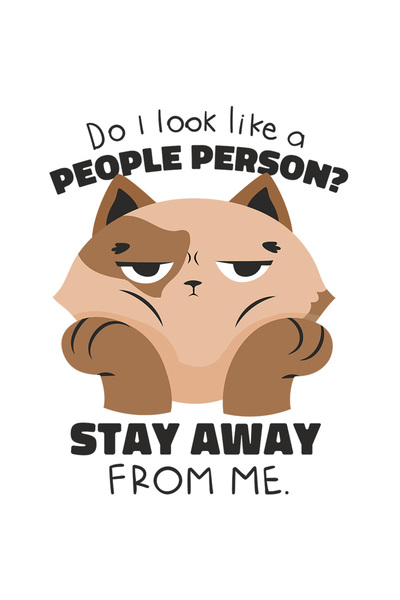 StoryGift Romania Sticker Eticheta 50CM Cu Pisica Suparata, Text In Engleza D...