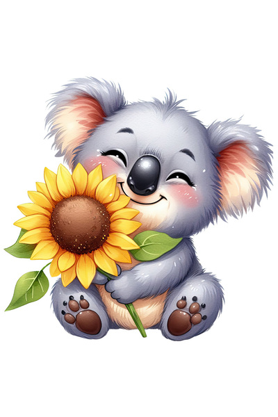 StoryGift Romania Sticker Autocolant 70CM cu o ursoaica vesela, ilustratie, K...