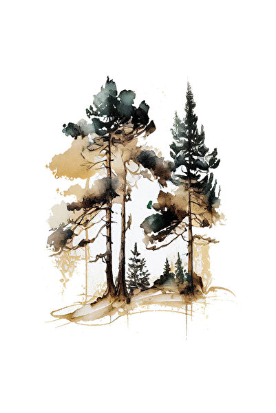 StoryGift Romania Sticker Autocolant 70CM Cu Pictura Curgatoare, Copaci Inalt...