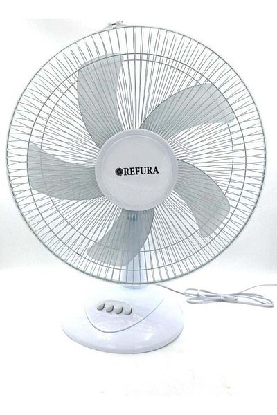 REFURA 16 inch 3 Speed Table Fan White 70W RE-706