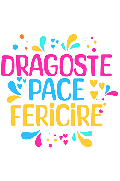 StoryGift Romania Sticker Autocolant 70CM cu Mesaj Inspirational Colorat Text...