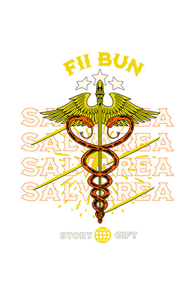 StoryGift Romania Sticker Eticheta 50CM Adeziv salvarea medicina fii bun, med...