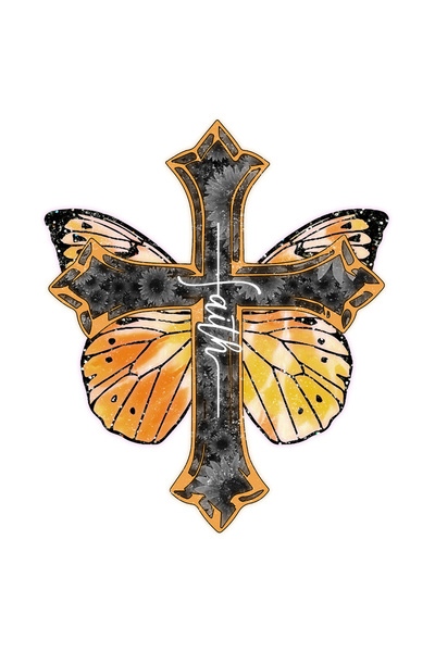 StoryGift Romania Sticker Eticheta 40CM cu o cruce cu mesajul "Faith", religi...