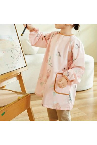 GlassySKY Șorț de artă pentru copii cu model iepure - șorț de pictură impermeabil (90 cm)