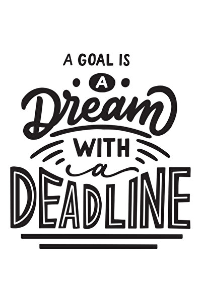 StoryGift Romania Sticker Eticheta 40CM Cu Mesajul A Goal Is A Dream With A D...