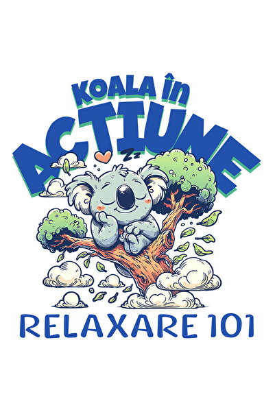 StoryGift Romania Sticker Autocolant 70CM Adeziv koala in actiune relaxare 101, lenes vacanta, urs koala animal