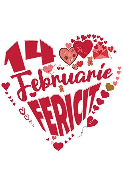 StoryGift Romania Sticker Adeziv 90CM Adeziv 14 februarie fericit Valentine's...