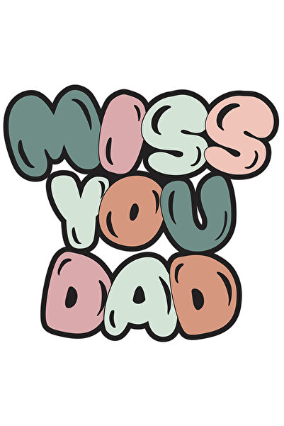 StoryGift Romania Sticker Autocolant 70CM cu Mesajul Miss You Dad, Mi-e Dor d...